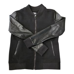 Straight Down Jacket, Bomber, Motocycle Jacket, Black, Size M